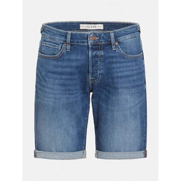 Guess Men's Smart Eco Sony Denim Shorts Med Blue Size 30 - Picture 3 of 10